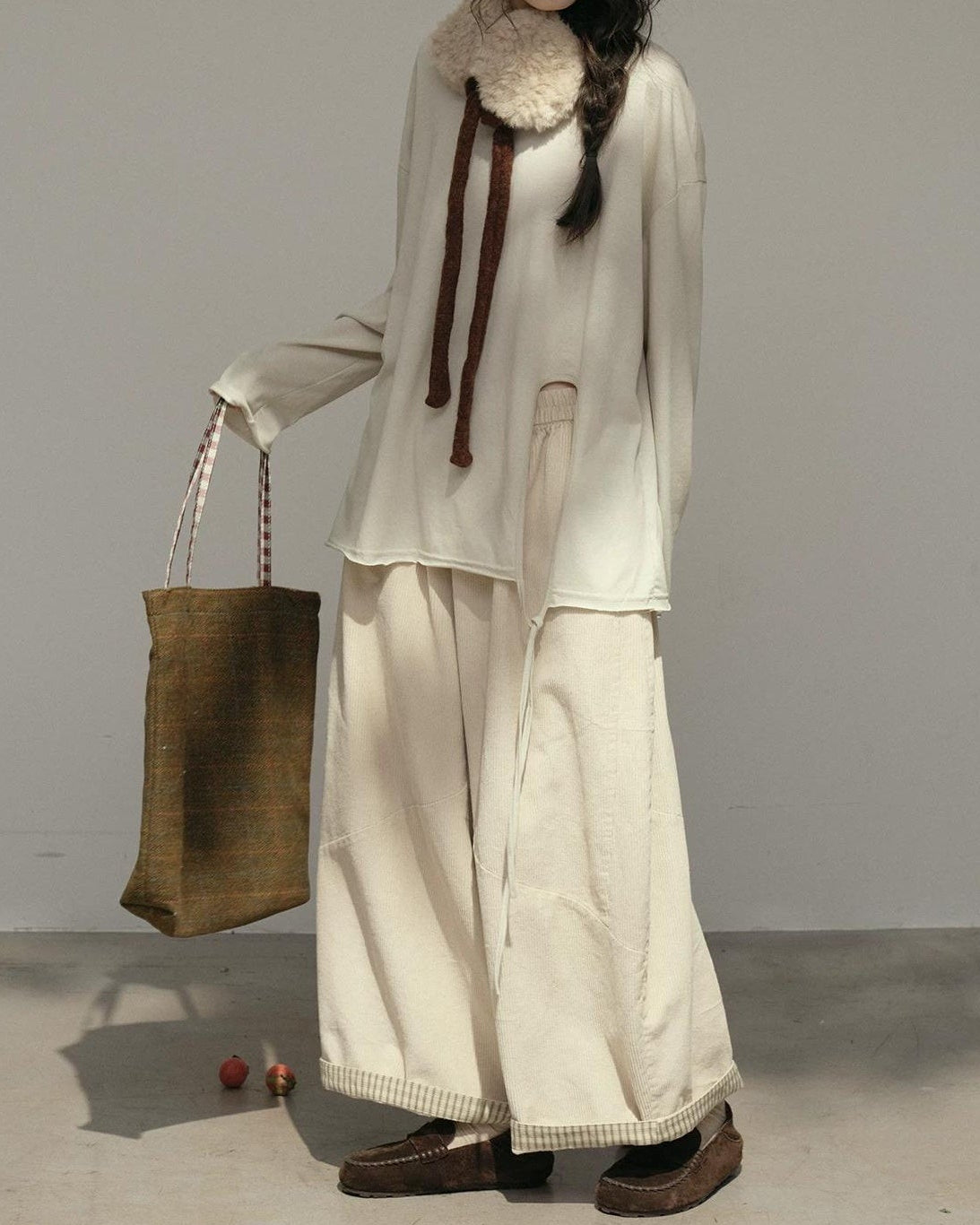 コーデュロイランタンシルエットカジュアルパンツ 10169