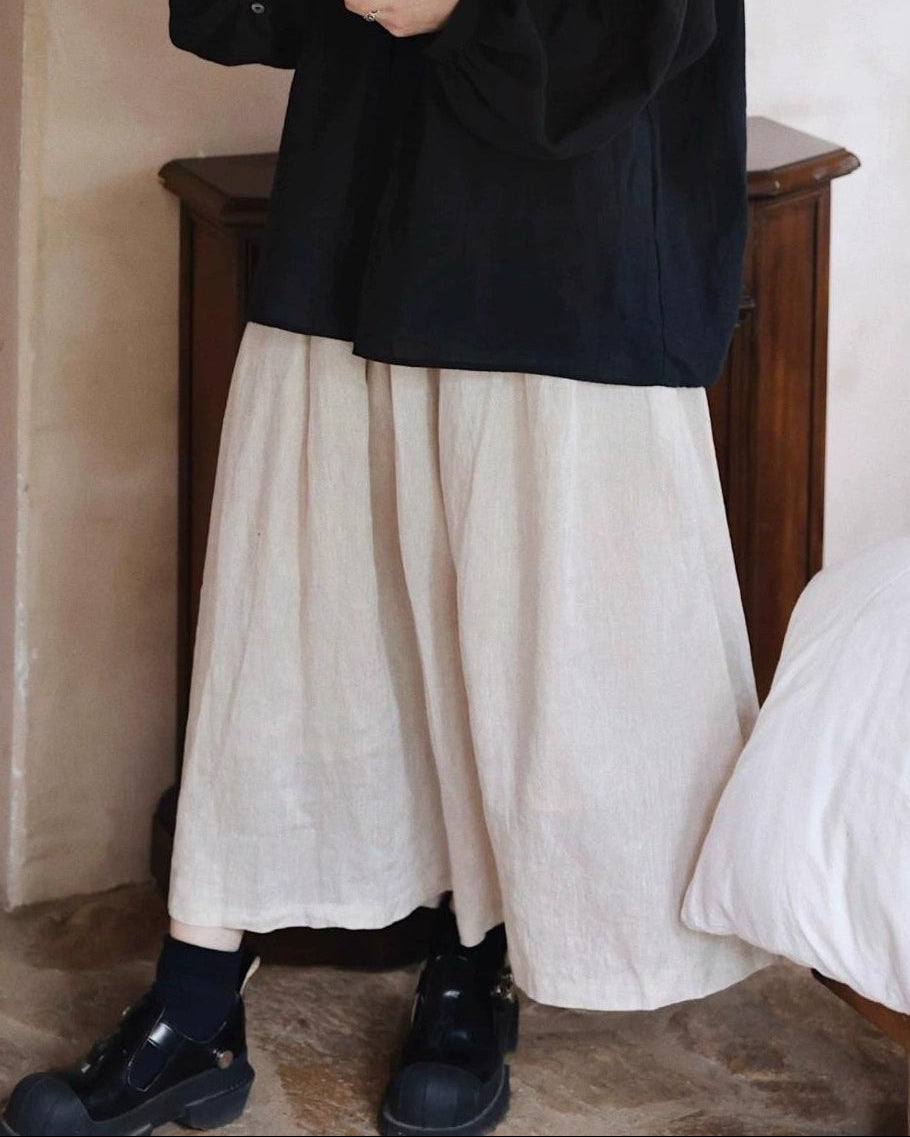 ハイウエストナチュラルAラインスカート 10040