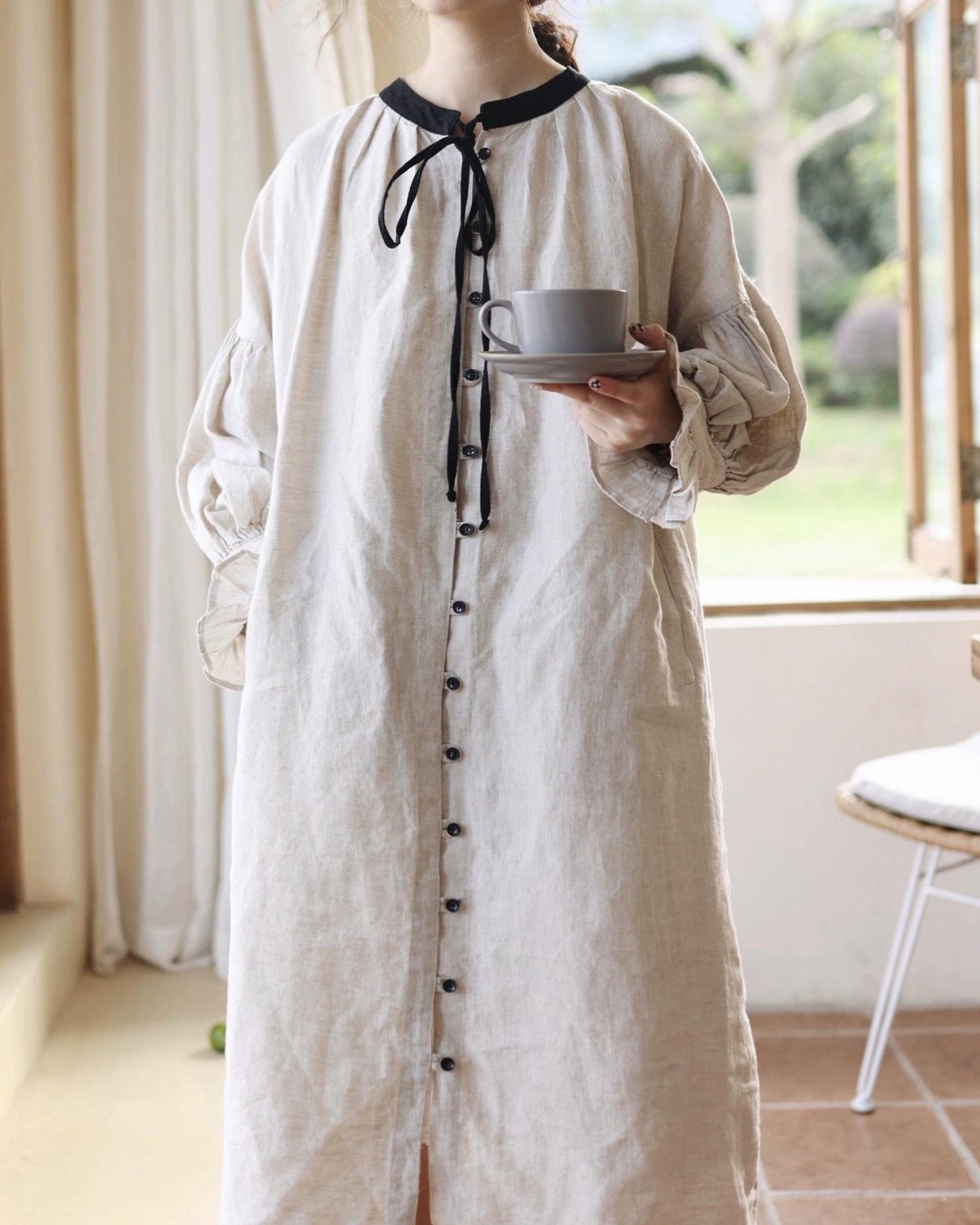 スウィートバイカラーリボンワンピース 10112