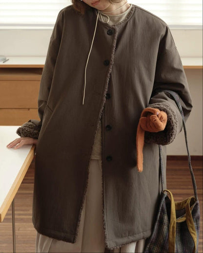 ソフトボアノーカラーシングルコート 10160