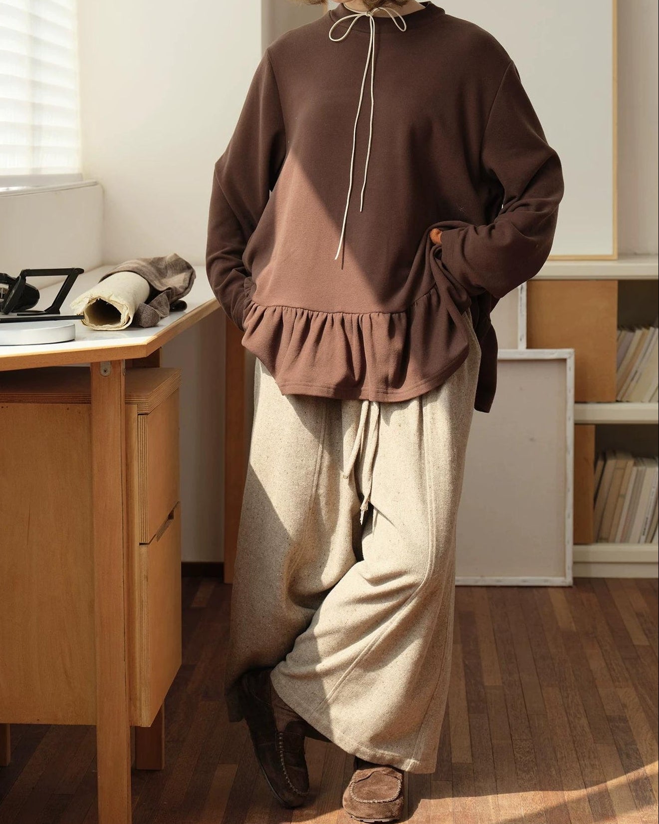 ナチュラルノルドフリルカットソー 10161