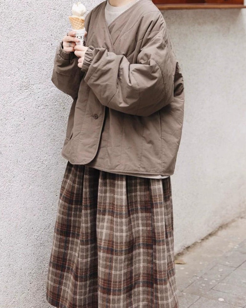 キルトテクスチャーショートコート 10093