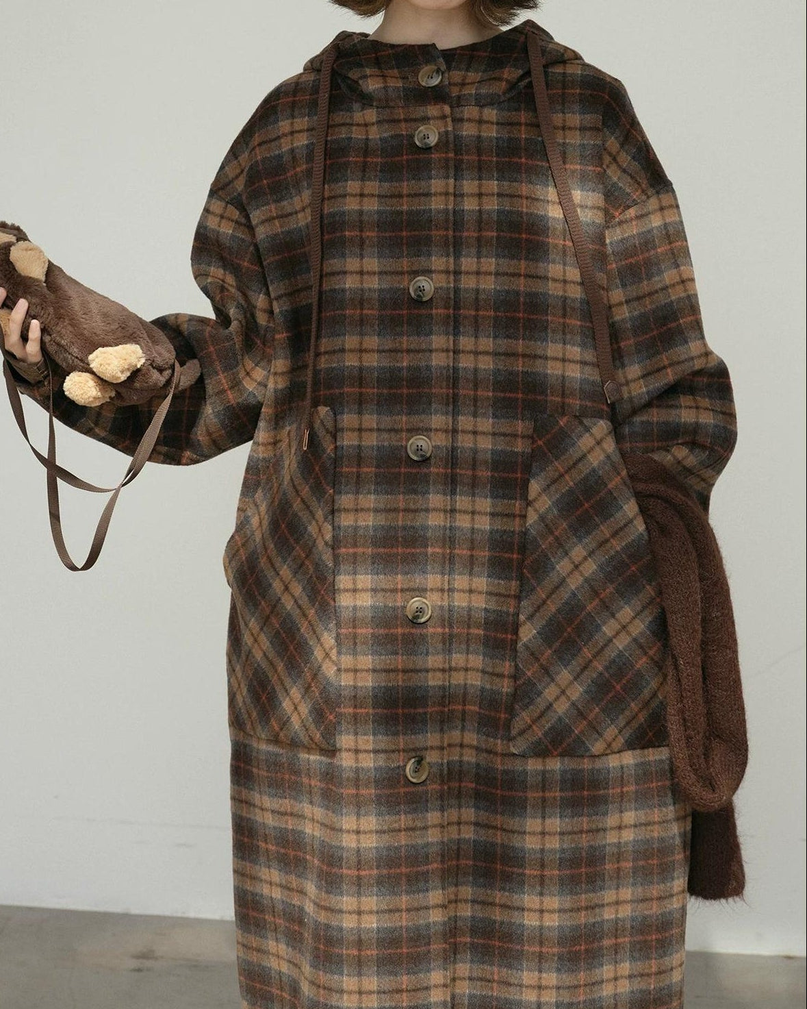 コティチェックリバーシブルロングコート 10183