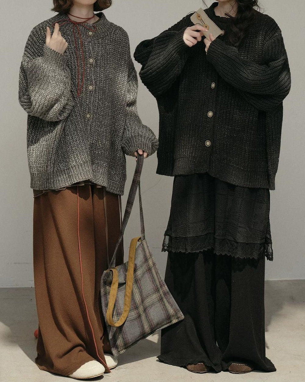 ノルディックキャンバスニットカーディガン 10168