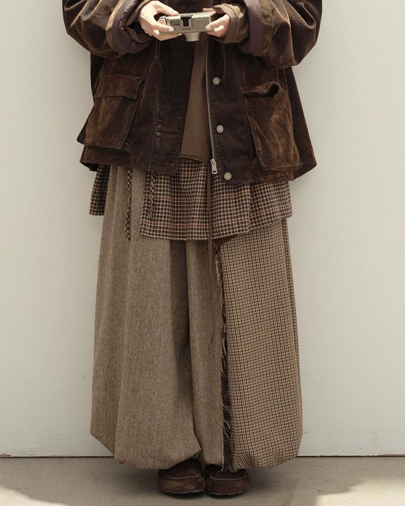 ヴィンテージチェックコンビパンツ 10129