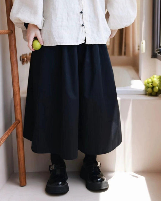 ナチュラルラインロングミディスカート 10097