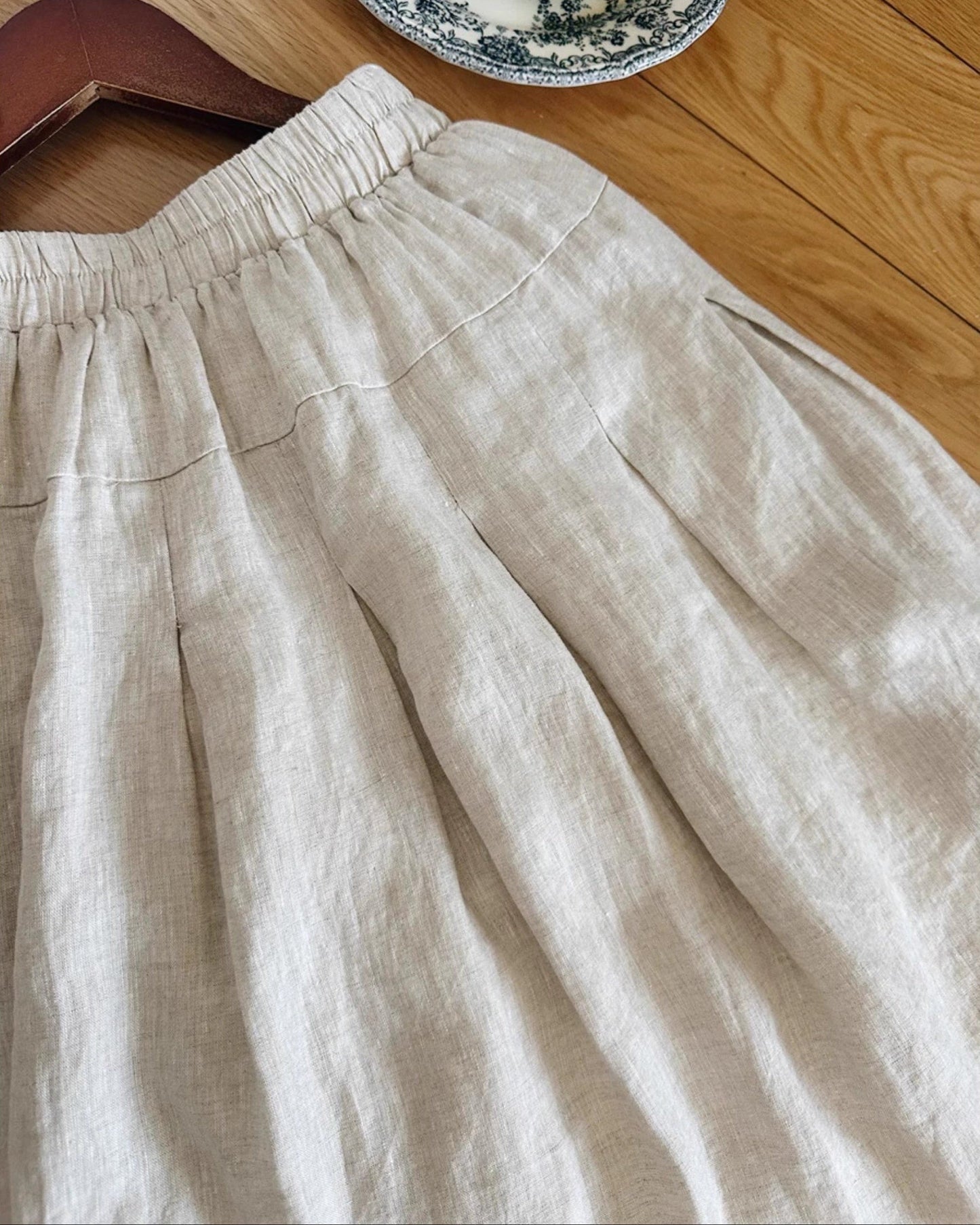 ハイウエストナチュラルAラインスカート 10040