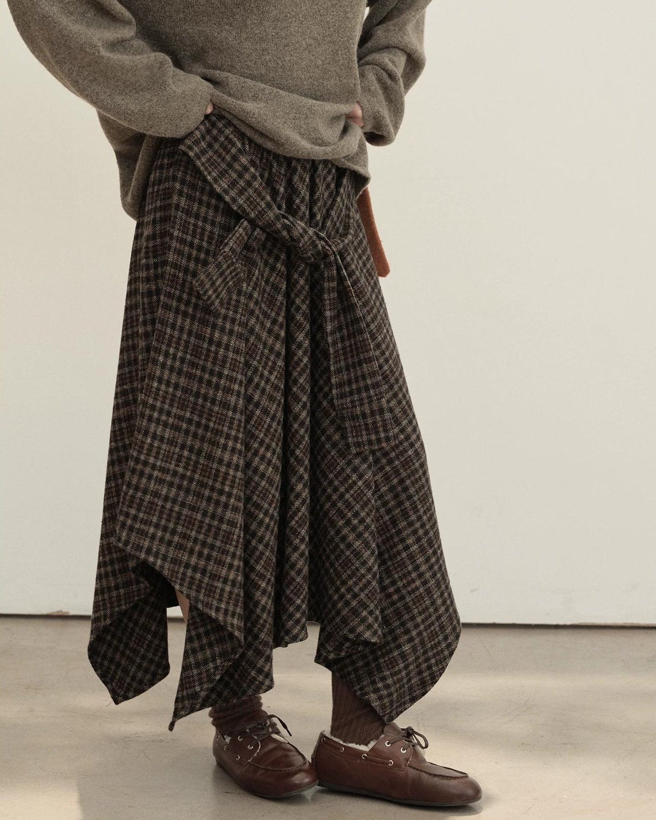 フォレストチェックアシンメトリースカート 10153