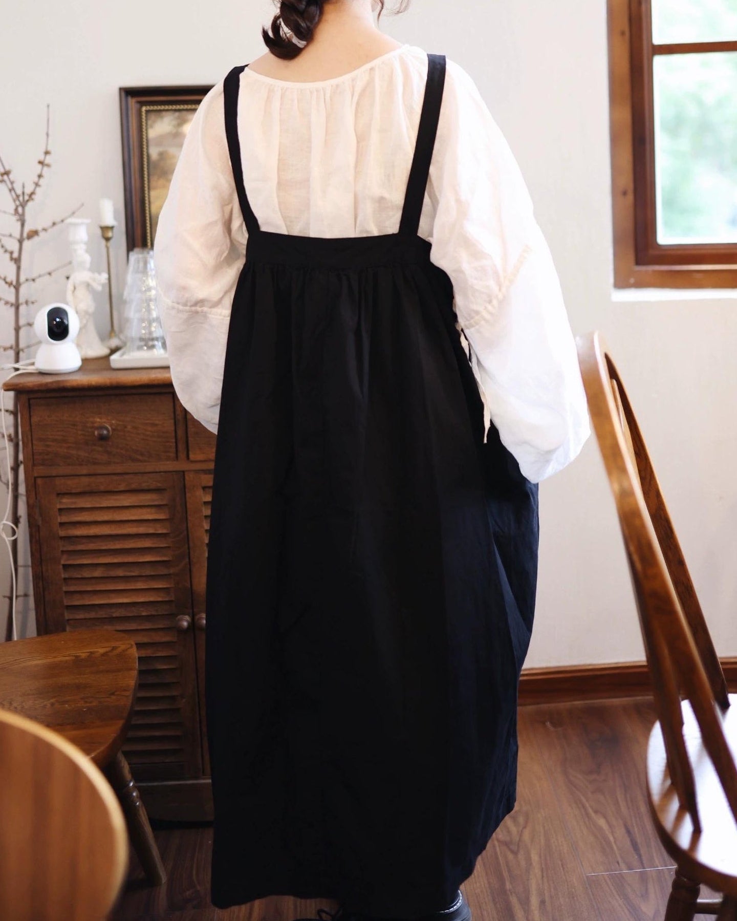 レトロボタンサスペンダーワンピース 10113