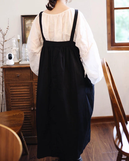 レトロボタンサスペンダーワンピース 10113