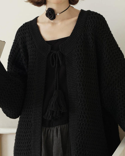 クラフトフリンジニットカーディガン 10209