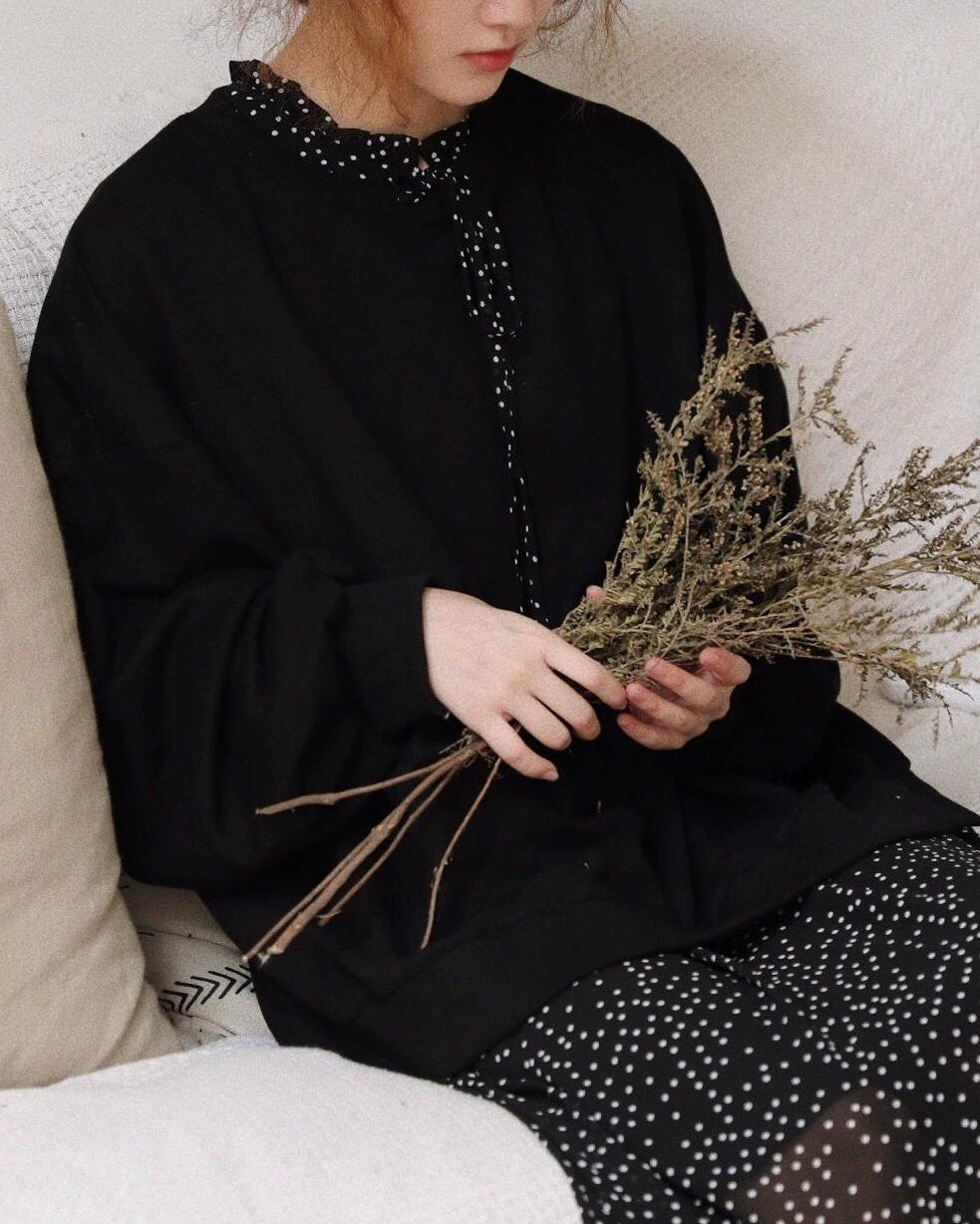 ラウンドメロウスリットプルオーバー 10122