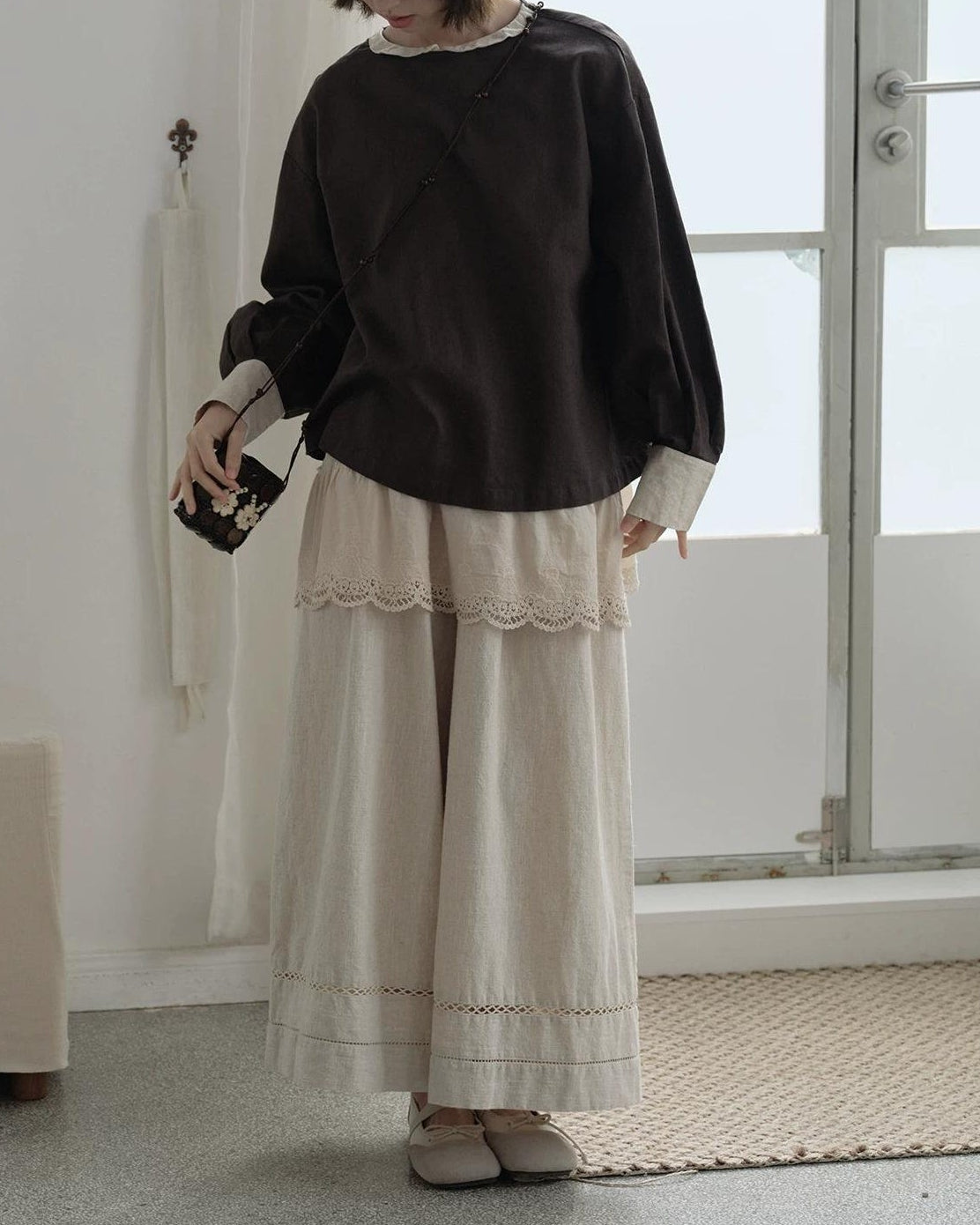 エルヴィスティアメッシュワイドパンツ 10258