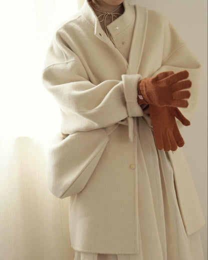 ニュアンスルーズスタンドカラーコート 10206