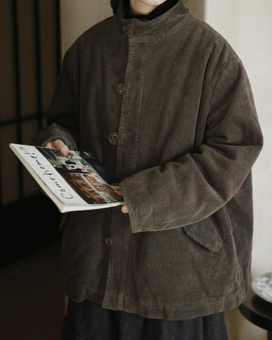 コーデュロイレトロミディコート 10028