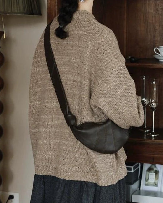 パフスリーブリラックスニットプルオーバー 10033