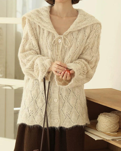 セーラーモチーフリボンニットカーディガン 10210