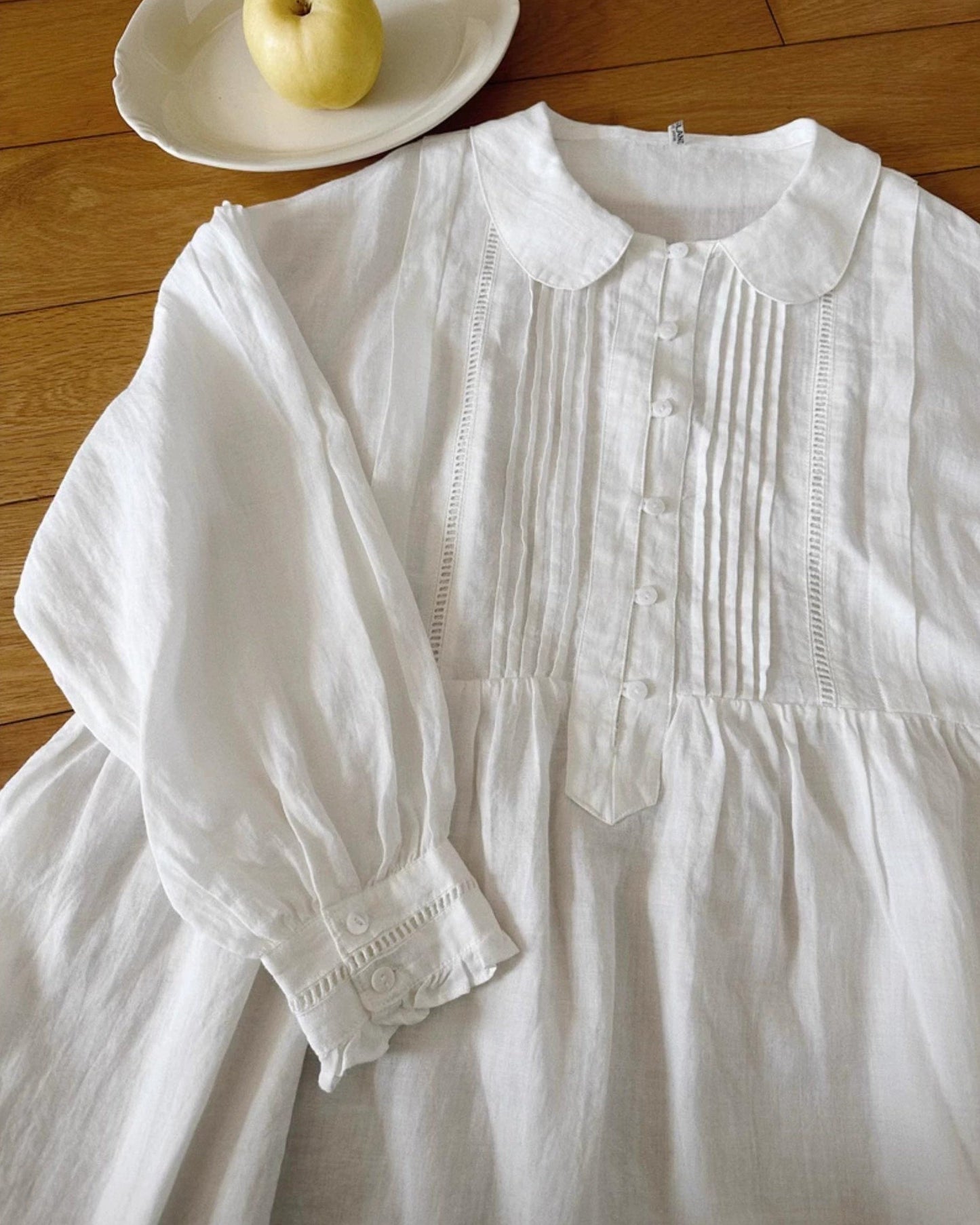 パフスリーブピンタックワンピース 10001