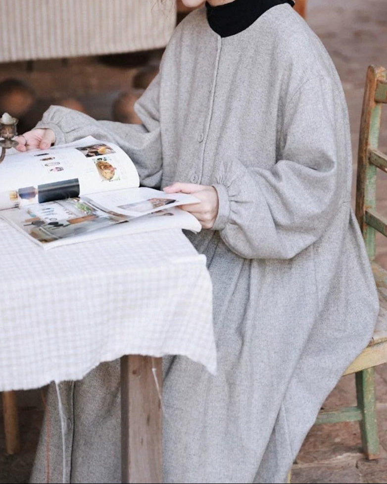 ハイウエストリネアシャツワンピース 10090