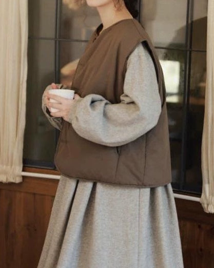 シングルブレストルーモカライトベスト 10091