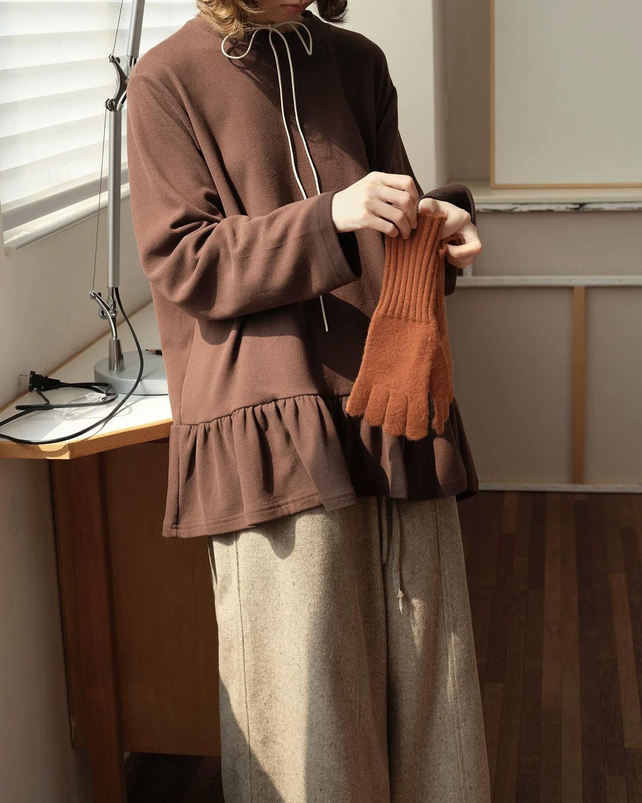 ナチュラルノルドフリルカットソー 10161