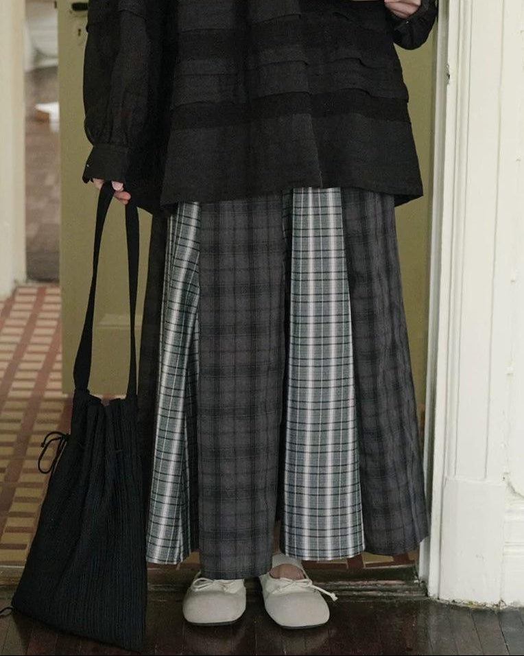 チェックミックスルーズスカート 10275