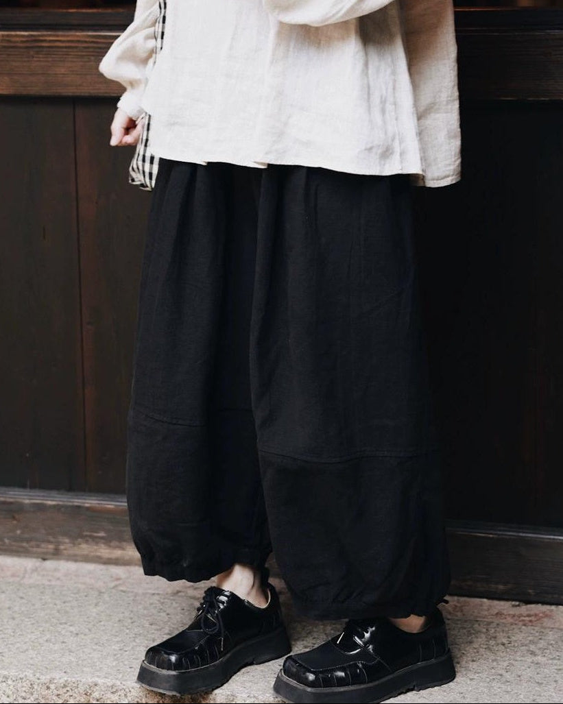 ハイウエストランタンレトロパンツ 10054
