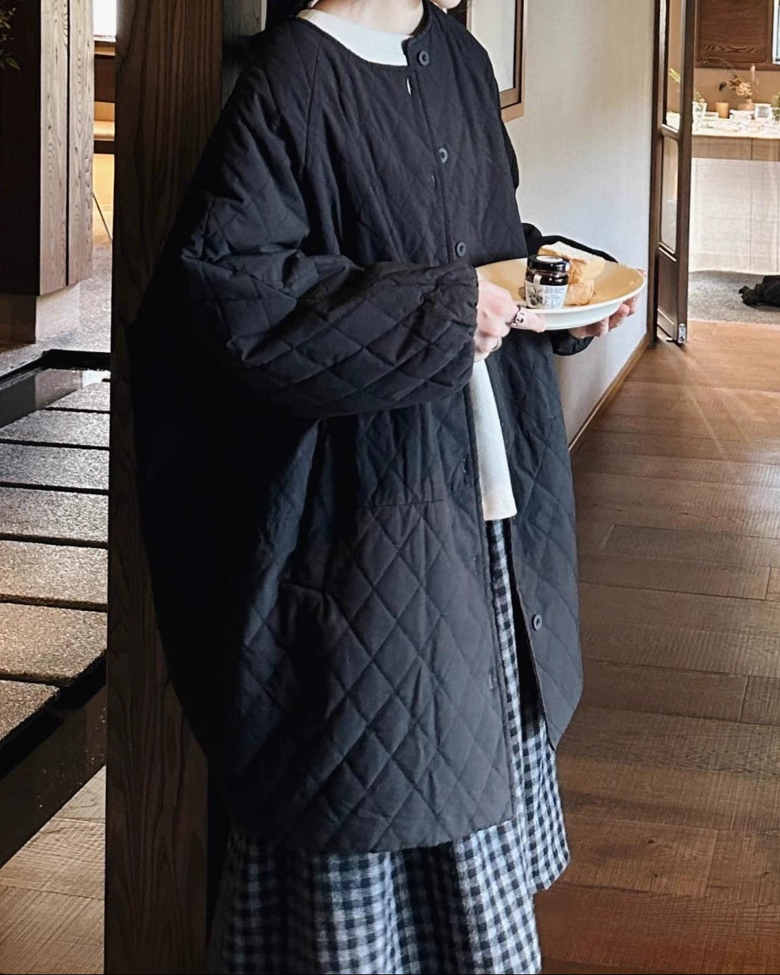 チェック柄リラックスミディスカート 10060