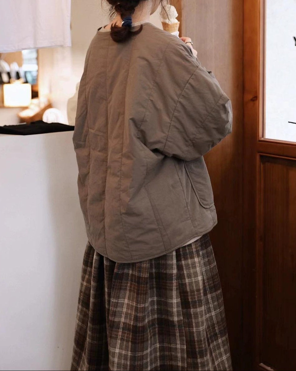 キルトテクスチャーショートコート 10093