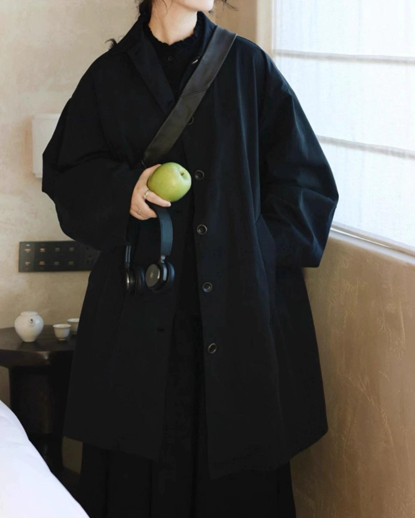 シングルブレストオーバートレンチコート 10012