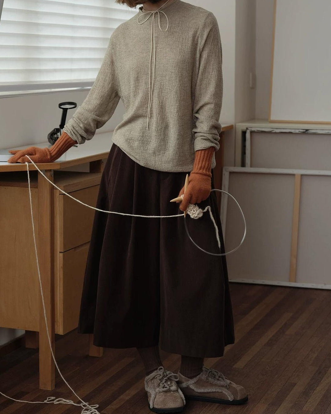 カームラインラウンドプルオーバー 10162