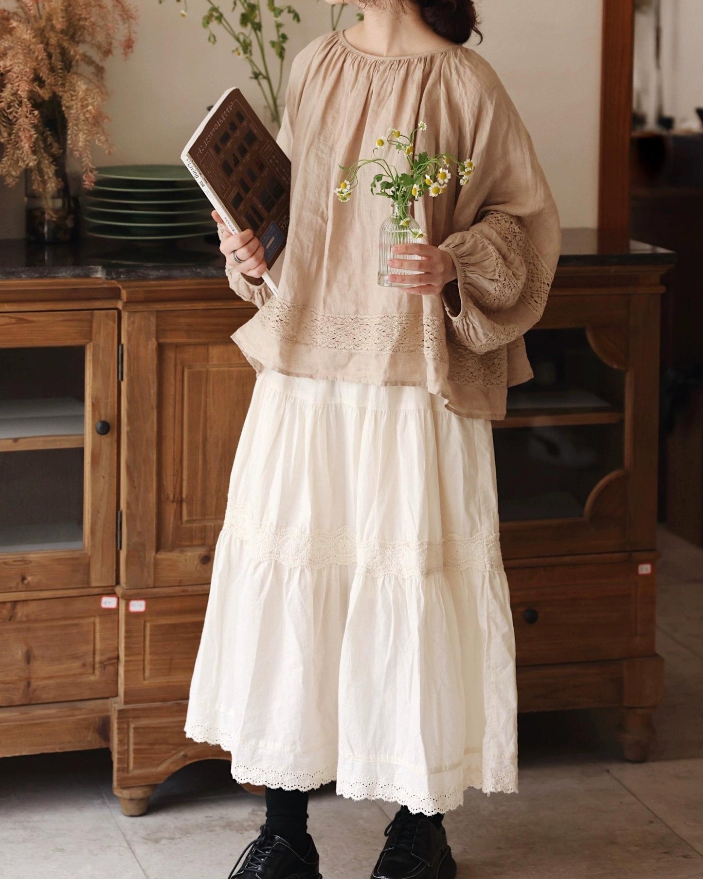 ミルキーレースレトロスカート 10116