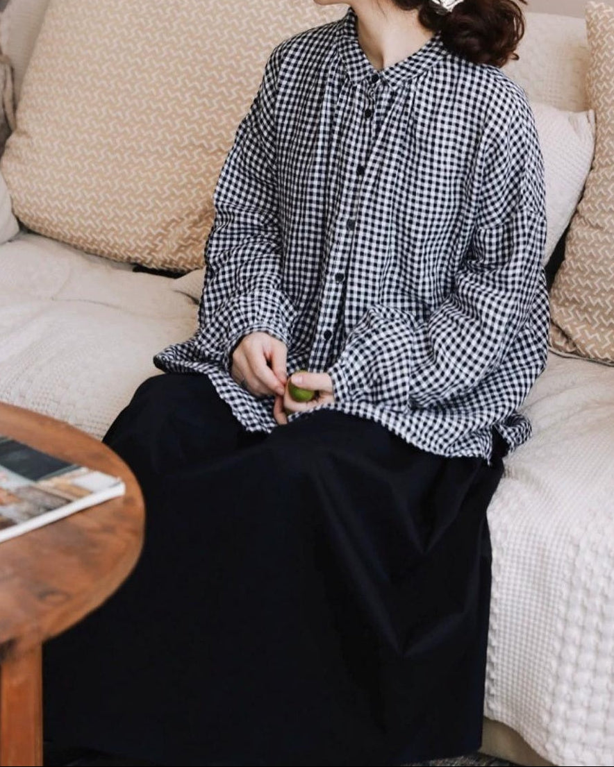 ナチュラルラインロングミディスカート 10097