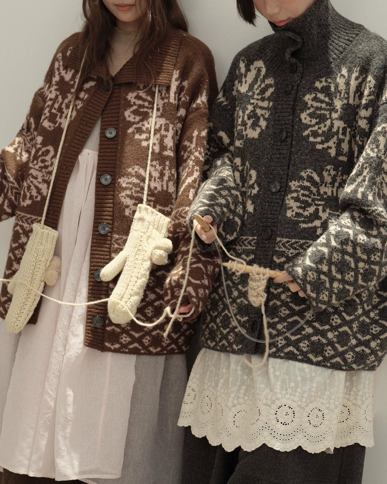 スノーレトロフェアアイルカーディガン 10134