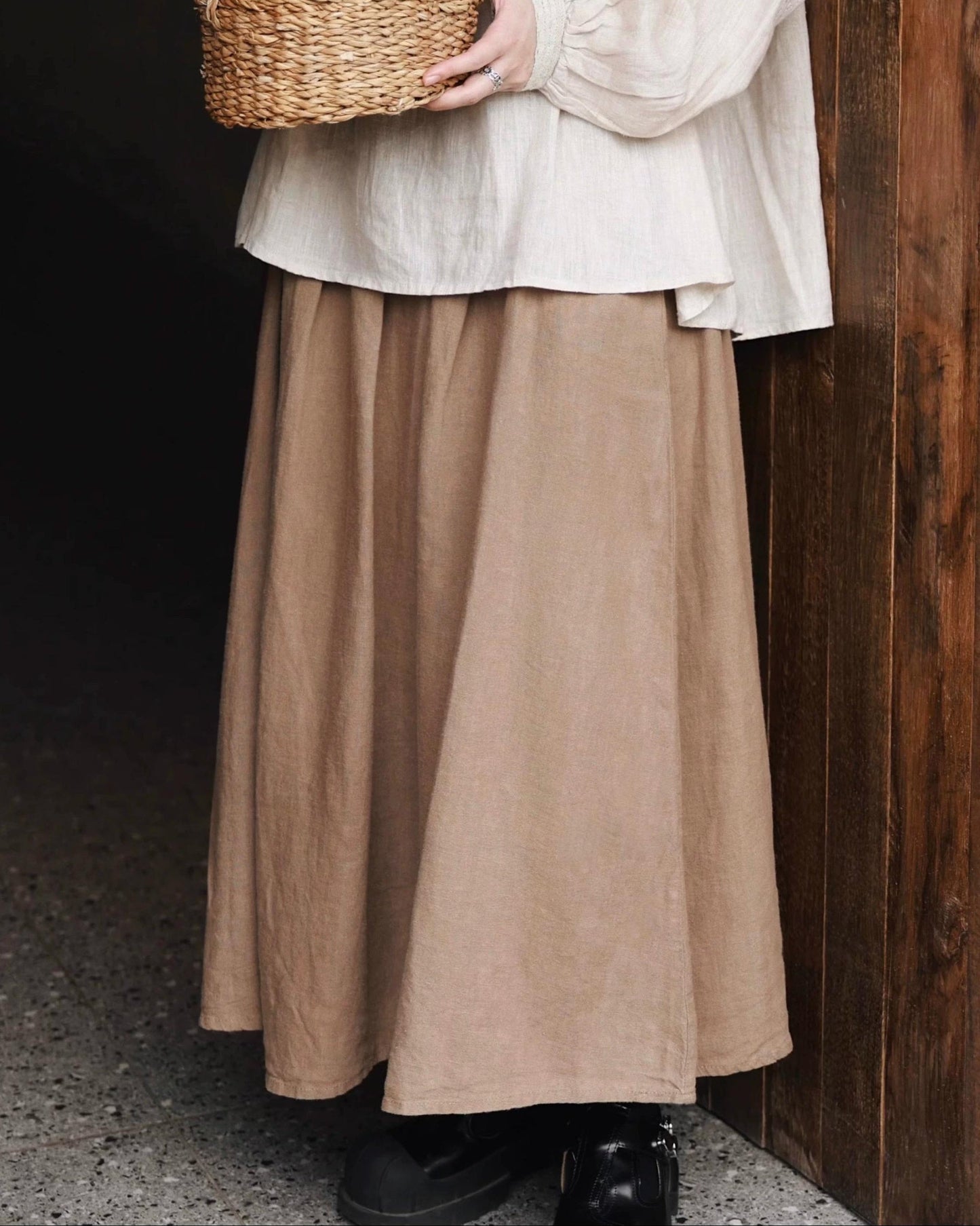 ハイウエストAラインレトロスカート 10047
