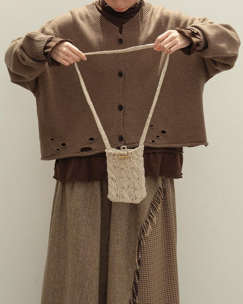 ホールニットリブカーディガン 10126