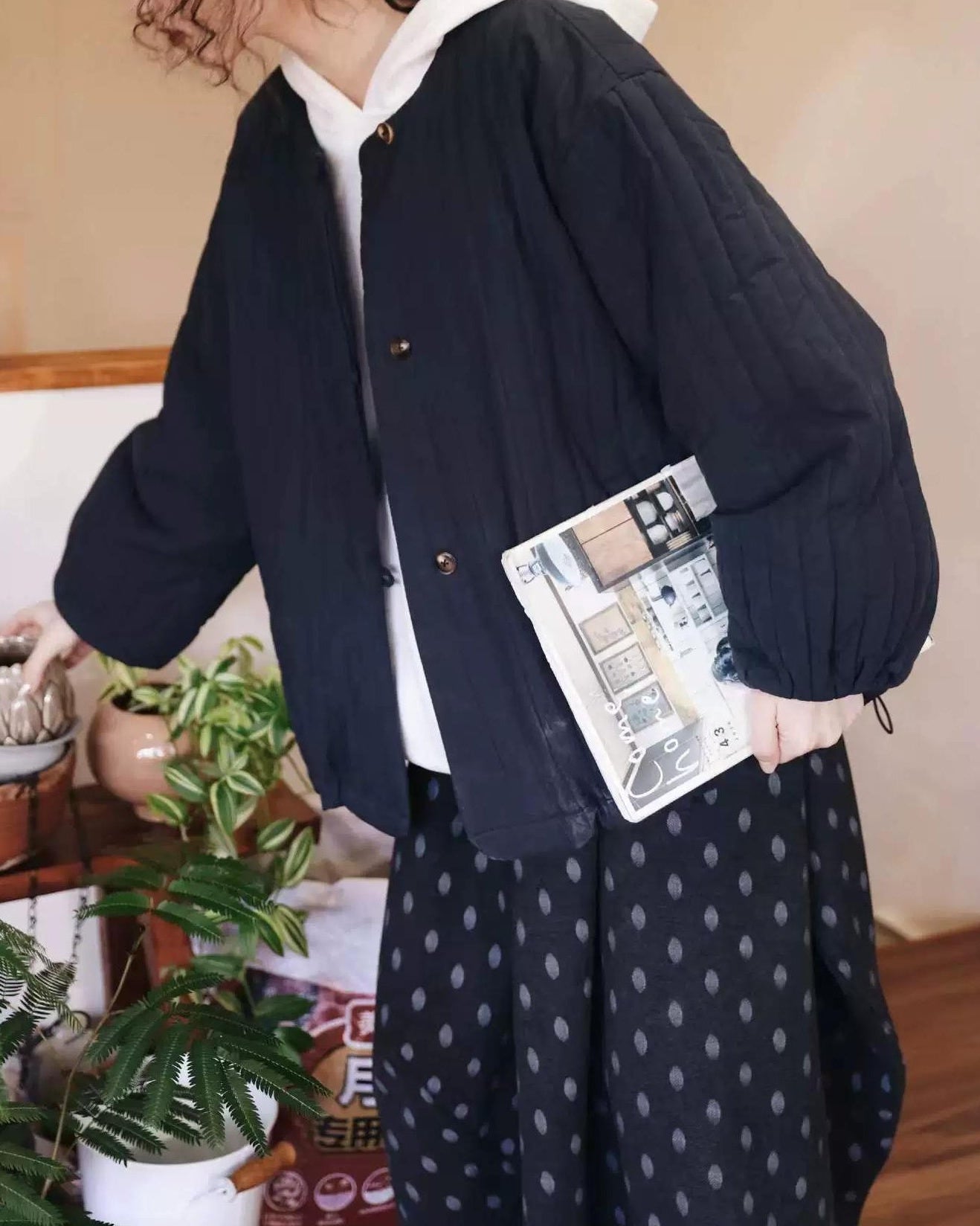 エアリーキルティング ノーカラーコート 10105