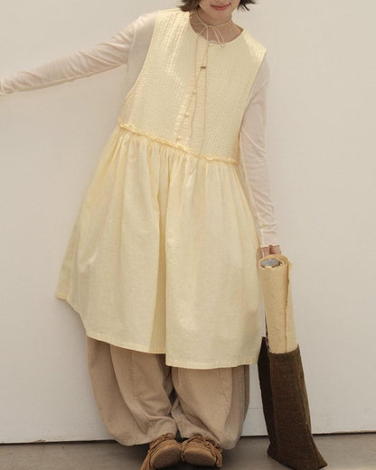 ノーディハイウエストソフトベストドレス 10145