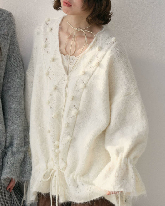 トーネクロシェニットカーディガン 10243