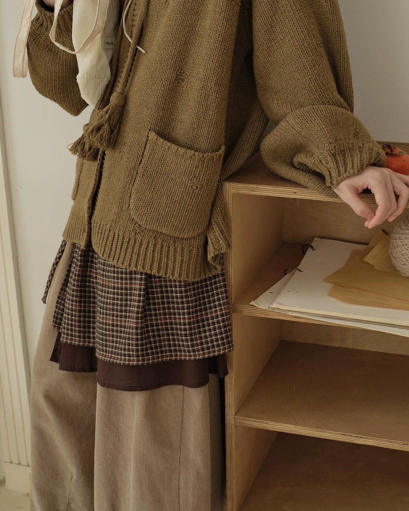 チェックレイヤードスカート 10199