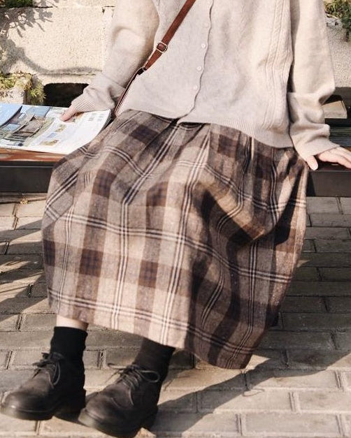 フォルムチェックAラインスカート 10124