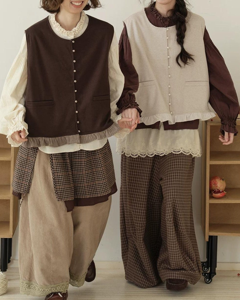 チェックレイヤードスカート 10199