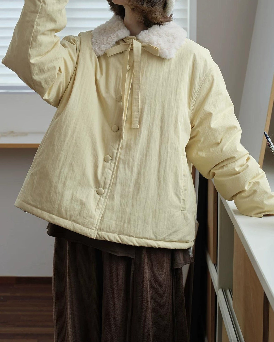 レトロノルディックボアリボンコート 10163