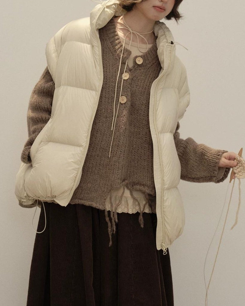 アートタッセルハーフボタンニット 10139