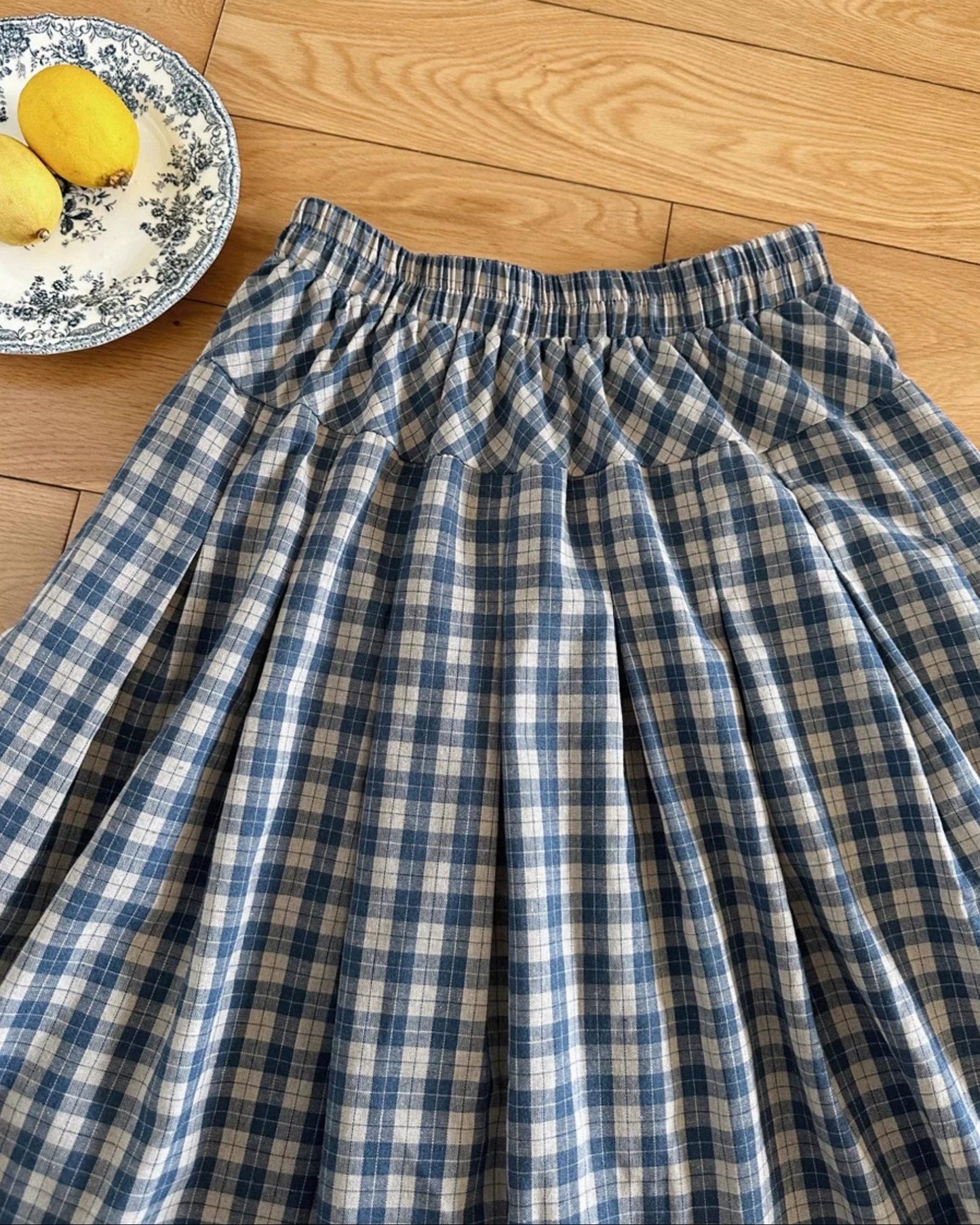 レトロチェックAラインスカート 10051