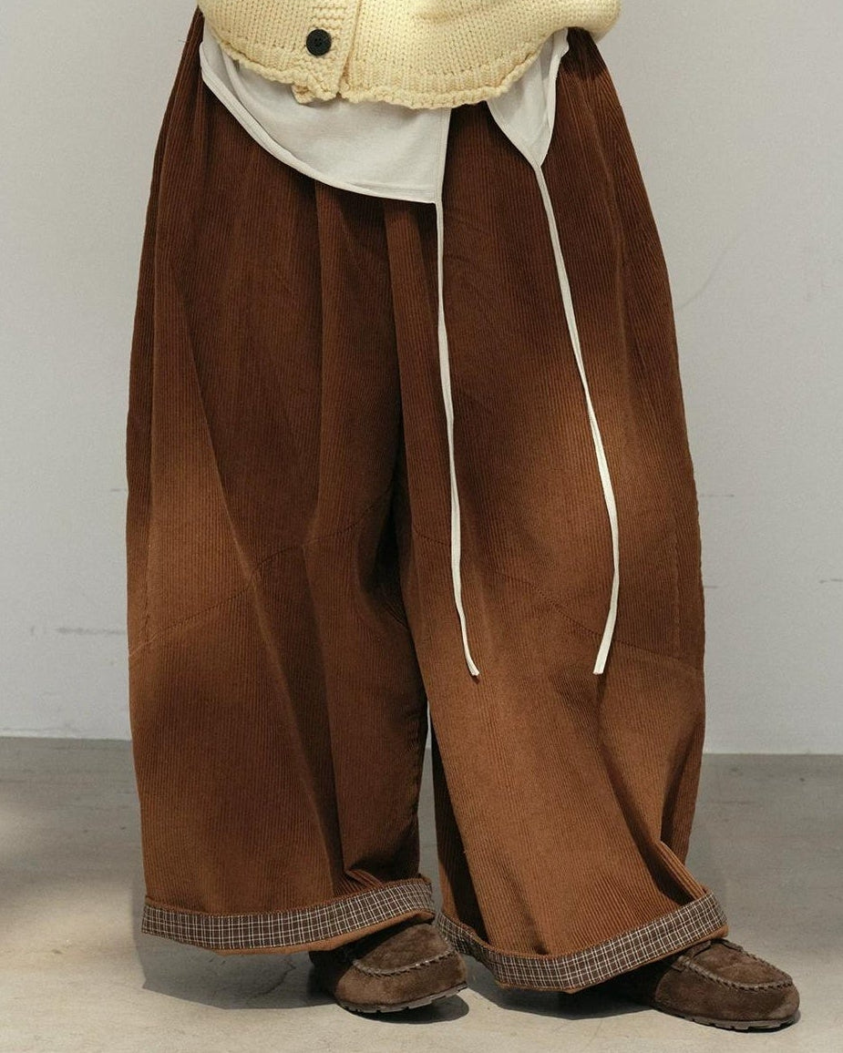 コーデュロイランタンシルエットカジュアルパンツ 10169