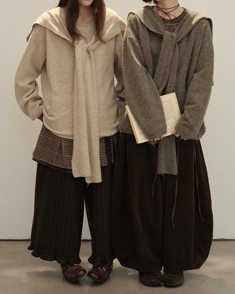 ストールレイヤーニットプルオーバー 10150