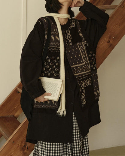 ノルディックジャカードベスト 10282