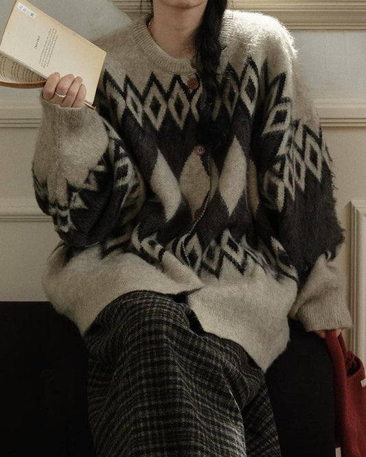 ヴァルディシアダイヤモンドニットカーデ 10292