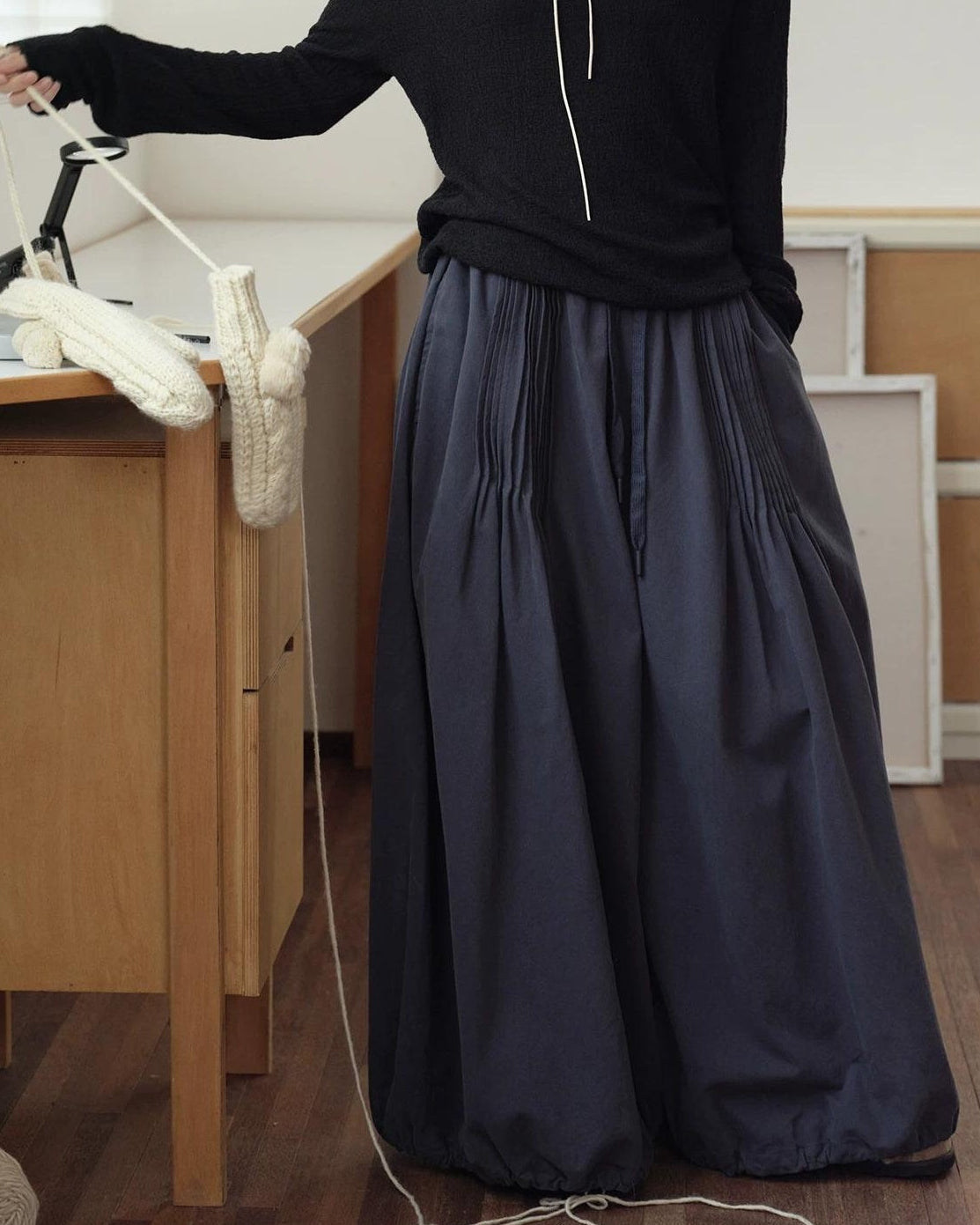 ストラップバルーンピンタックパンツ 10154